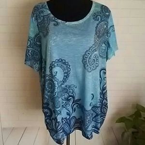 White Stag Floral Paisley Blouse